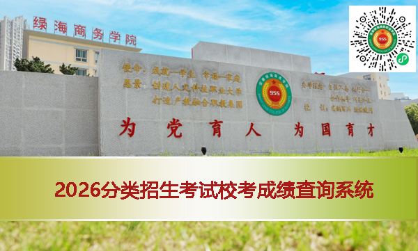 安徽绿海商务职业学院2026分类招生考试校考成绩查询系统